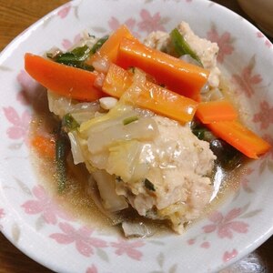 鶏だんごと白菜の中華あんかけ煮♪